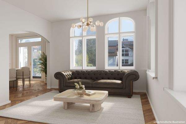 Illustration Wohn- und Esszimmer