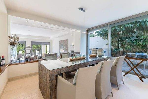 Dining area in villa in Costa d'en Blanes