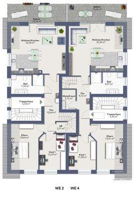 Dachgeschoss WE 2 + 4