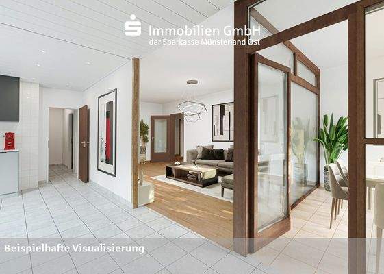 Wohn-Essbereich und Küche