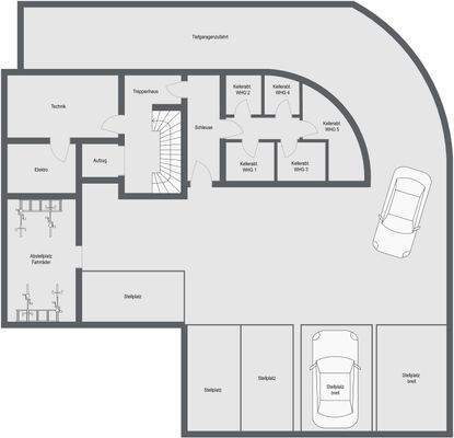 Grundriss UG/ Tiefgarage