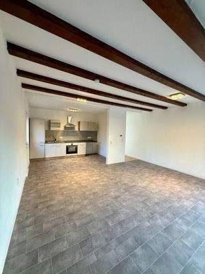 offener Bereich Wohnzimmer und Küche