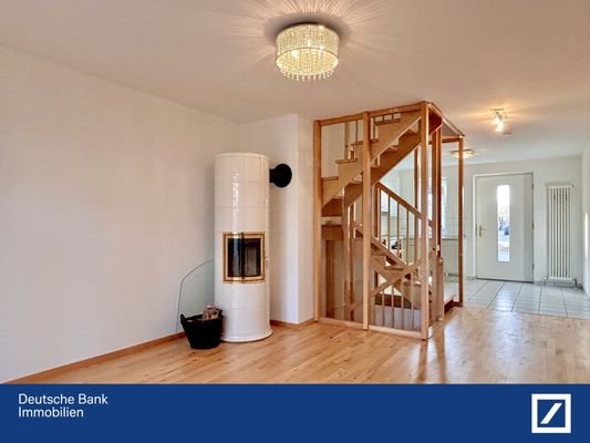 Wohnzimmer mit Kamin