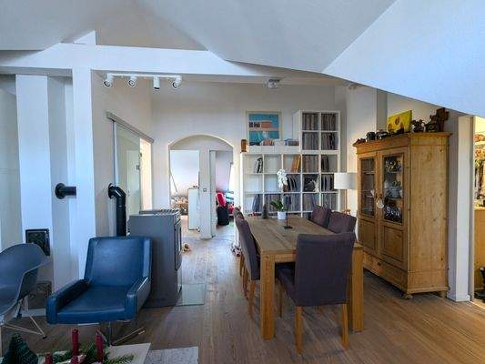 Schöne Essecke im Wohnzimmer