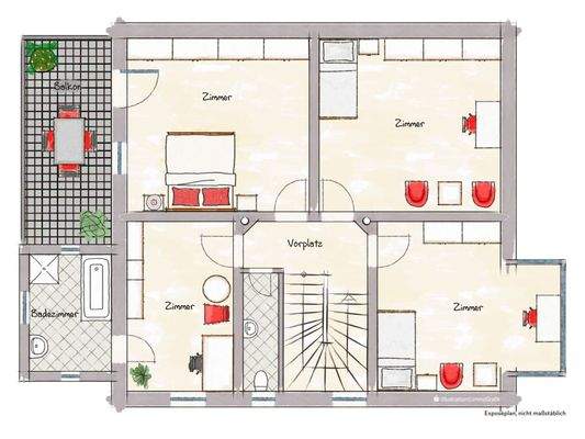 Mehrgenerationenhaus - Obergeschoss