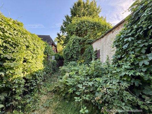 Zuweg nach hinten auf der linken Seite