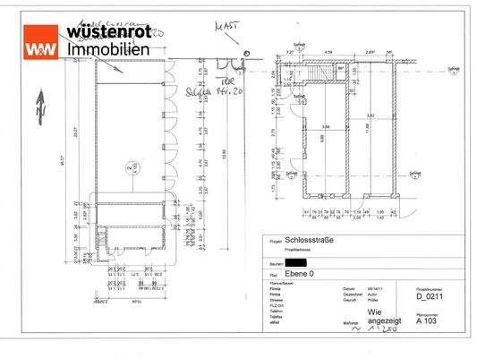 Grundriss mit Aussenmaßen