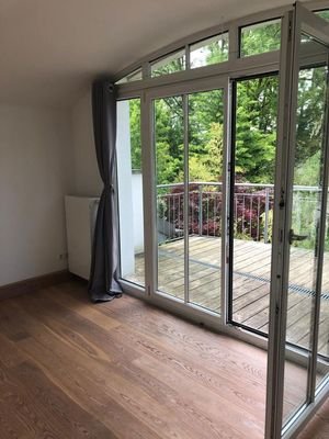 Arbeitszimmer mit Westbalkon