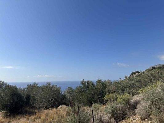 Kreta, Sellia: Erstklassiges Grundstück mit Meerblick in der Nähe von Plakias zu verkaufen