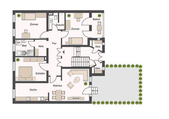 Grundriss - ca. 106 qm Wfl.