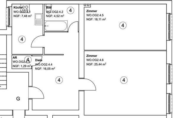 Grundriss der Wohnung