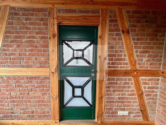 handgefertigte Badezimmertür