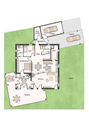 Grundriss Bungalow