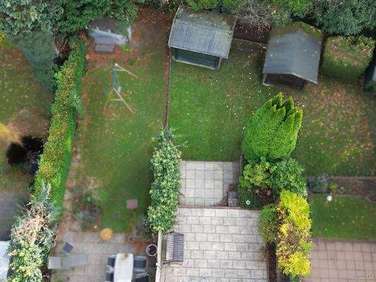 Garten-Vogelperspektive