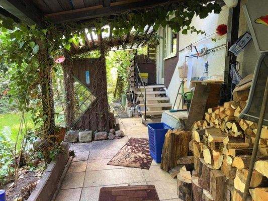 Freisitz und Zugang Wohnzimmer