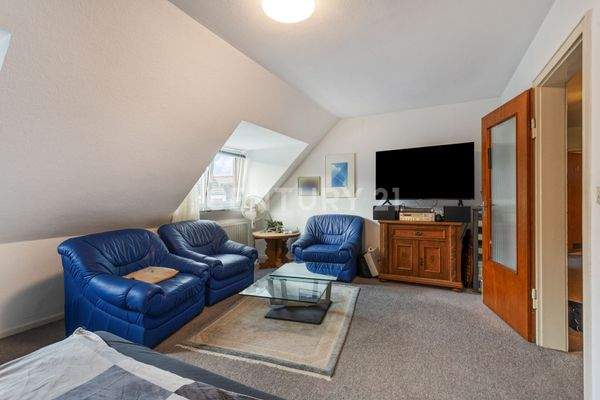 Wohnzimmer im Dachgeschoss