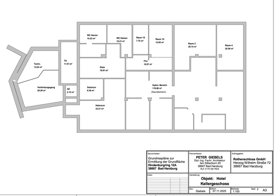 Kellergeschoss SPA Boardinghaus / Hotel / Mehrfamilienhaus