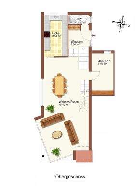 Grundrissplan OG-technisch bearbeitet