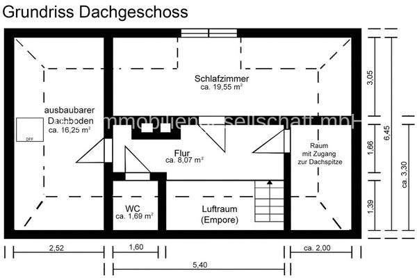 Grundriss Dachgeschoss