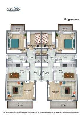 3D -Grundriss-Erdgeschoss