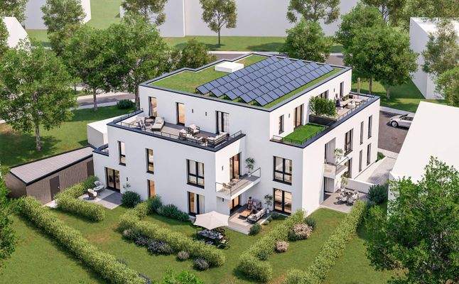 Vogelperspektive Garten Mehrfa