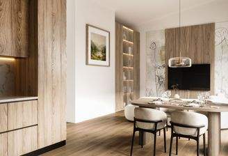 Wohnzimmer Wohnung 7 (unverbindliche Visualisierung)