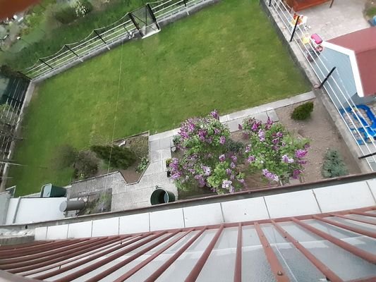 Bild Garten vom Balkon