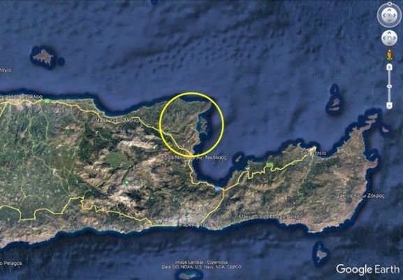 Kreta, Kato Pine: Großes Baugrundstück mit Meerbli