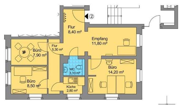 Grundriss, nicht maßstäblich