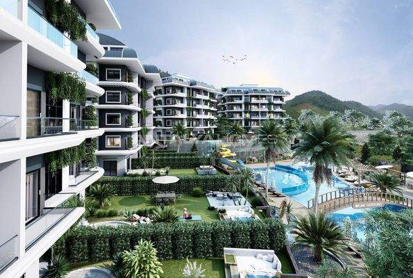 Mountain-View Flats in a Hotel-Concept Project in Kargıcak Alanya