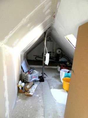 Dachraum mit neuer Heizung