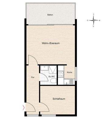Grundriss der Wohnung (Grundriss nicht maßstabsgerecht)