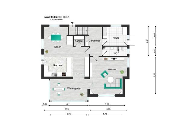 Grundriss EG Einrichtungsbeispiel