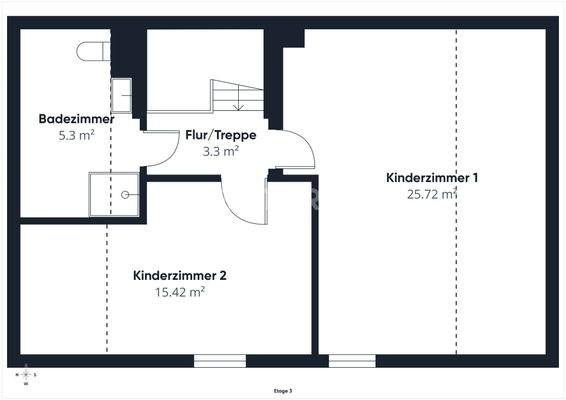 Grundriss ausgebautes Dachgeschoss