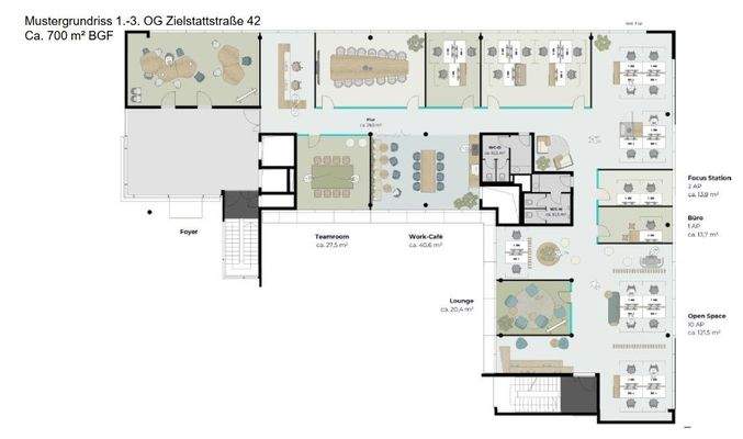 Mustergrundriss 1.-3.OG