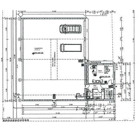 3088 Grundriss Büro EG + Halle