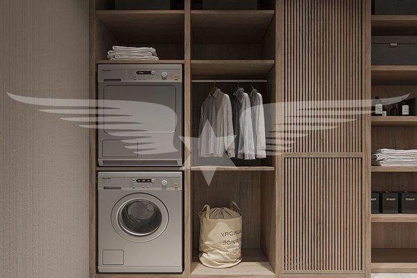 Visualisierter Hauswirtschaftsraum