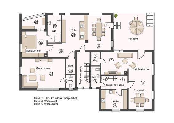 Haus 60 + 62  -  Grundriss OG
