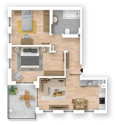 Grundriss WE 3