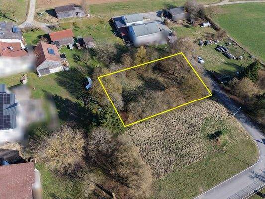 Grundstück Luftaufnahme Richtung Osten