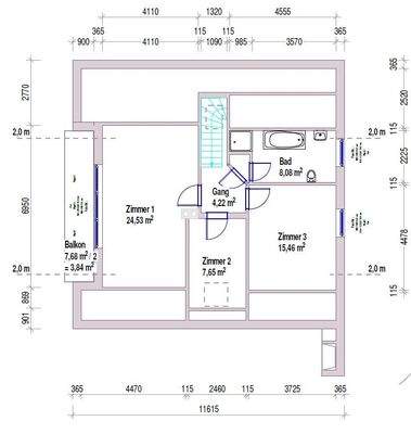 Grundriss Dachgeschoss