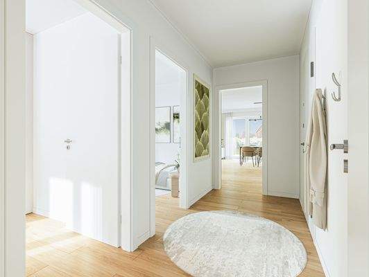 Visualisierung Flur - Beispielwohnung