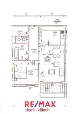 Grundriss, (Einrichtung nicht korrekt)