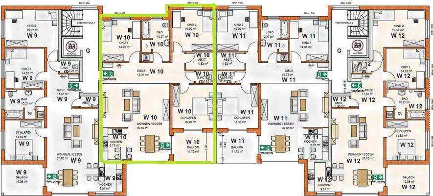 Lage Wohnung im 2.OG
