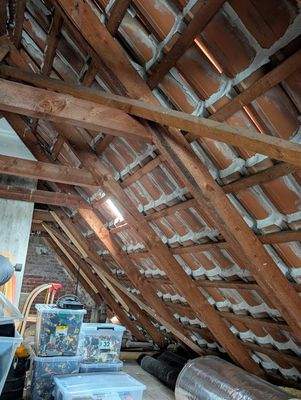 Dachboden über Anbau