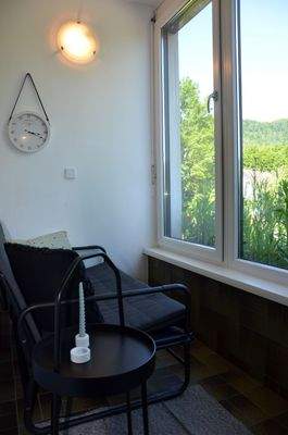 Gemütliche Loggia mit Gaisbergblick