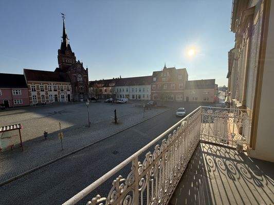 Aussicht Balkon auf Marktplatz