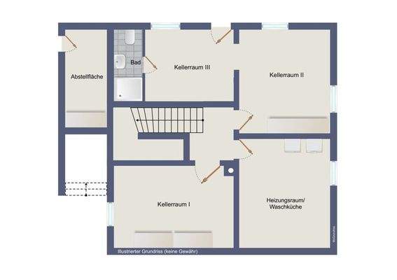 Kellergeschoss (kein Maßstab)