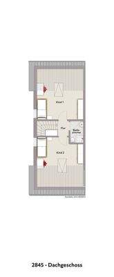 Grundriss DG visualisiert 2845