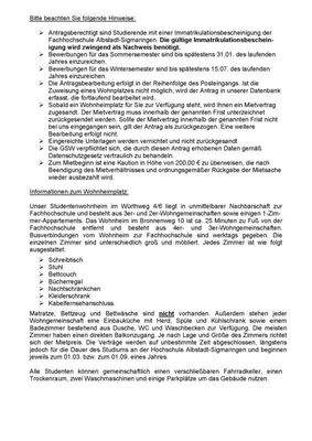 Antrag auf Wohnheimplatz Seite2